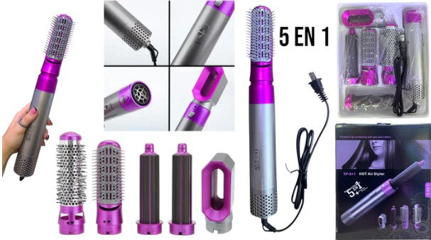 Cepillo secador 5 en 1 para el cabello