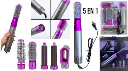 Cepillo secador 5 en 1 para el cabello